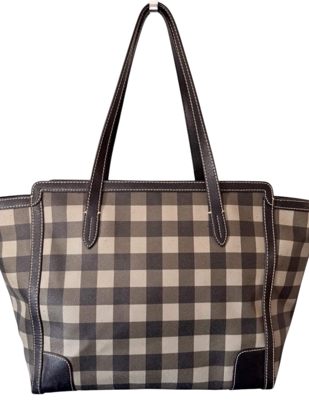 Dooney Tucker Olive & black XL zip tote EUC - Picture 2 of 7
